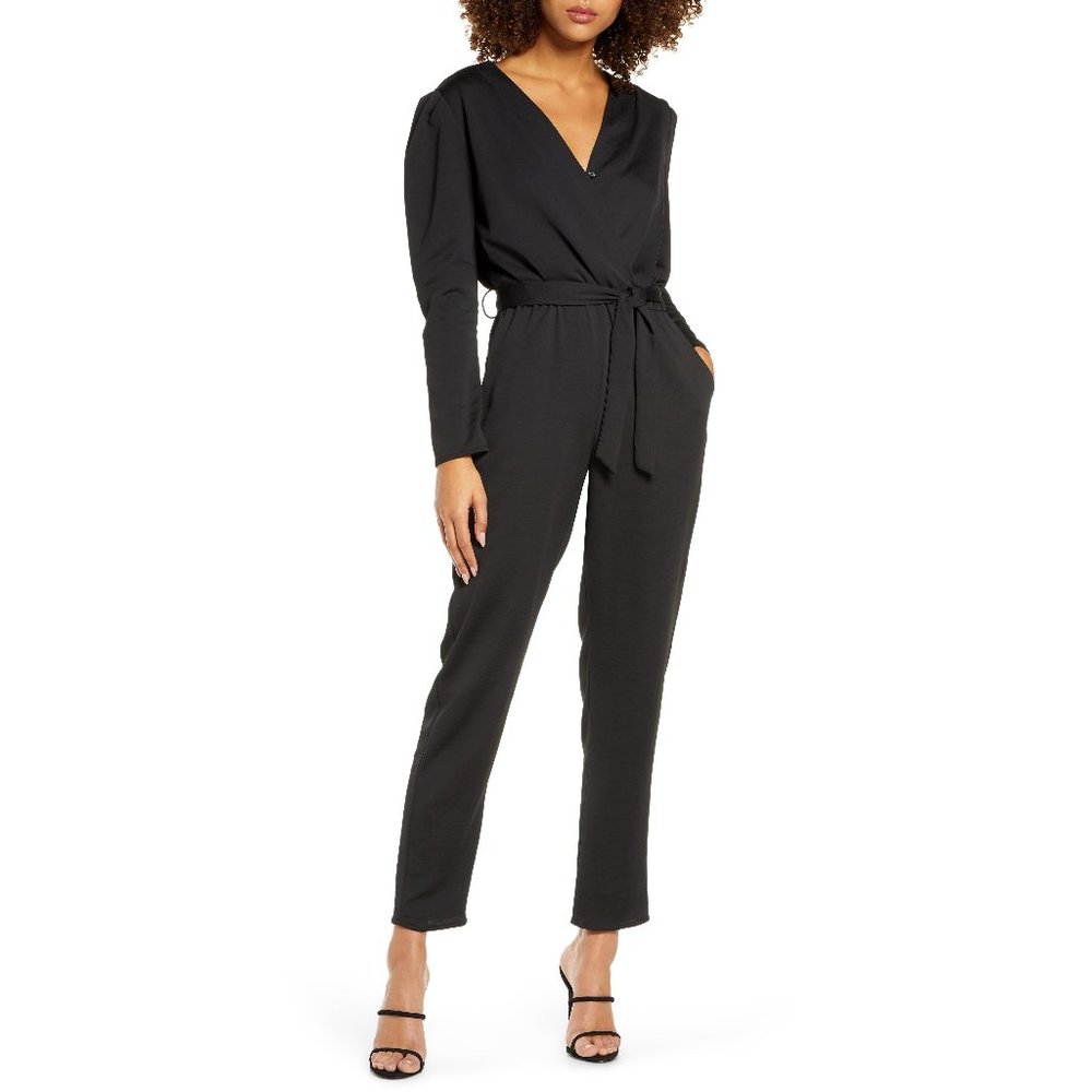 NWT Fraiche by J Puff Sleeve Jumpsuit